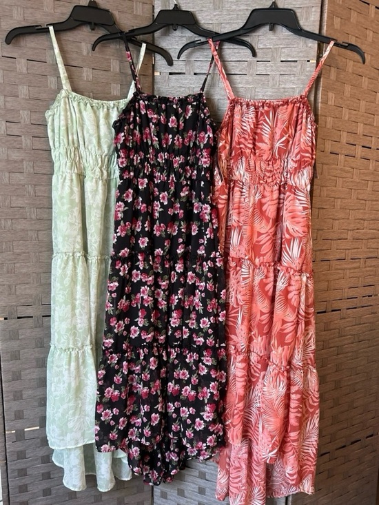 No Boundaries Dresses & Skirts - No Boundaries Maxi Dress Trio — Mint, Black Floral, Coral